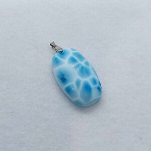 🩵 S925 HQ Columbian "Turtle Shell" Larimar Pendant